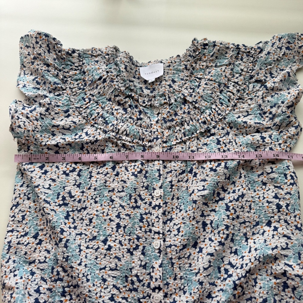 *We Are Sundays Womens Indigo Blue Floral Harley Romper Small - Picture 12 of 14